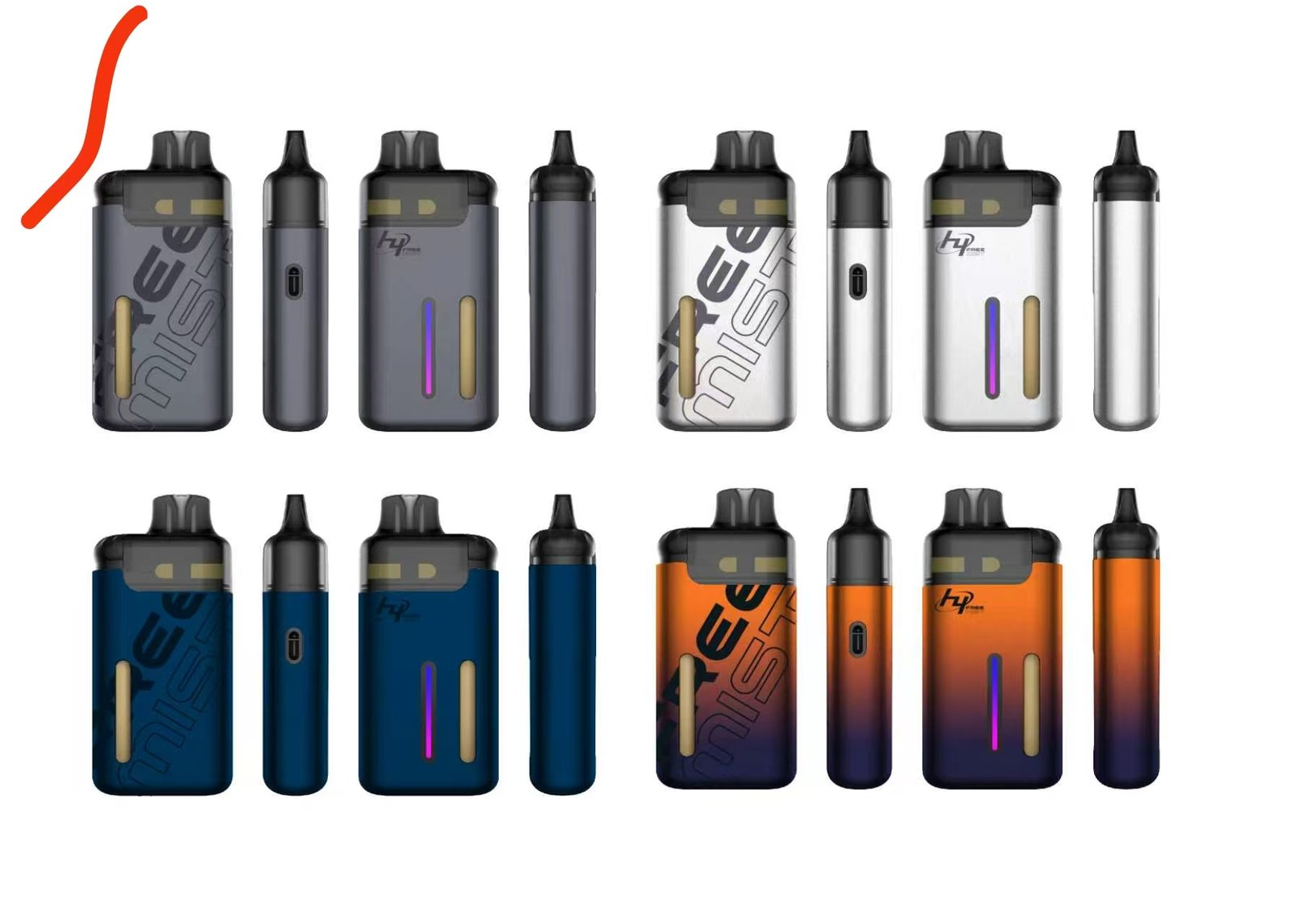 【LH FREE MIST小煙主機】1000mAh大電量 可替換頭 Type-C充電